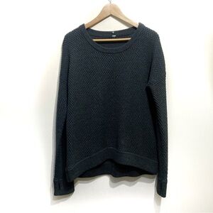 Lululemon Yogi Crew Sweater Merino Wool Dark Grey Size 8